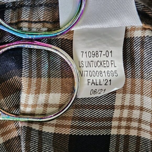 Banana Republic Shirt Mens XL Plaid LS Untucked Fit Pocket Preppy Cottage Casual - Picture 12 of 15